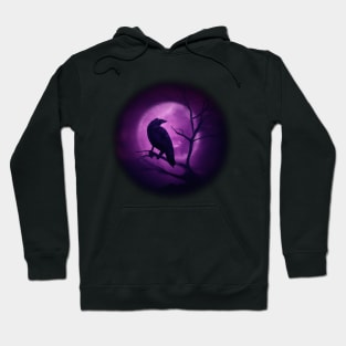 Raven and the full moon Hoodie